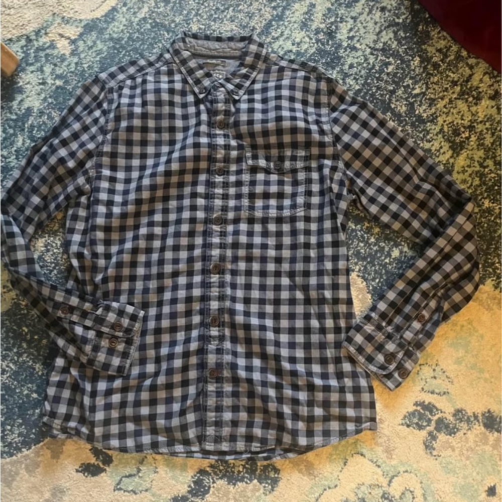 Fat Face Blue Casual Button Down Shirt plaid